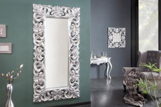 Zrkadlo BAROQUE L SILVER (Barokové dizajnové strieborné zrkadlo 180x90cm.)