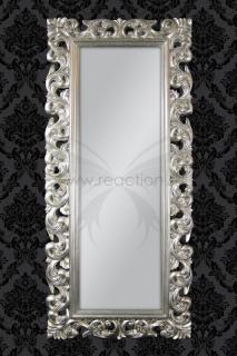 Zrkadlo BAROQUE LOUNGE SILVER (Dizajnové barok zrkadlo vysoké strieborné 190x80cm.)