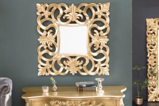 Zrkadlo BAROQUE S GOLD (Barokové dizajnové zlaté zrkadlo 76x76cm.)