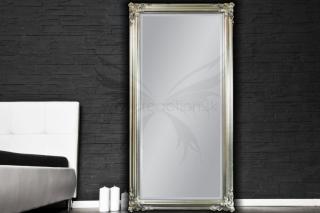 Zrkadlo DESIRE SILVER 180 (Vysoké zrkadlo s vyrezávaným rámom strieborné 180x90cm.)