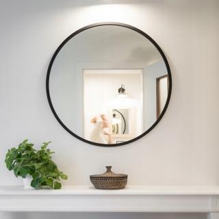 Zrkadlo FACELIFT BLACK 120 (Veľké luxusné zrkadlo s čiernym rámom 120cm.)