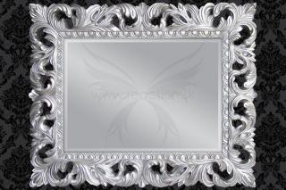 Zrkadlo GLAMOUR SILVER (Luxusné nástenné zrkadlo strieborné 100x80cm.)