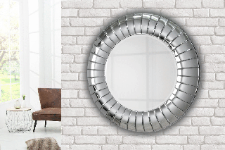 Zrkadlo LINDROX GLASS (Luxusné dizajnové zrkadlo so zrkadlovým rámom 80cm.)