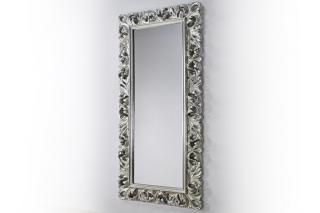 Zrkadlo MIDDLE SILVER (Dizajnové barokové zrkadlo strieborné 148x88cm.)