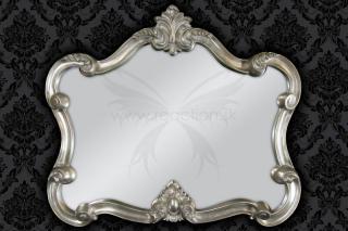 Zrkadlo OLD TIME SILVER BIG (Dizajnové zrkadlo na stenu strieborné 109x92cm.)