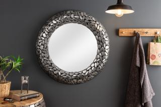 Zrkadlo STONEHENGE SILVER (Dizajnové zrkadlo v striebornej farbe 82cm.)