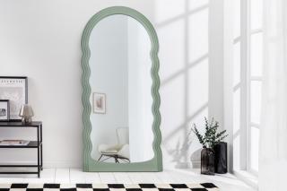 Zrkadlo WAVE GREEN (Dizajnové vysoké zrkadlo zelené 160cm.)
