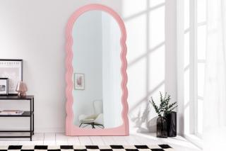 Zrkadlo WAVE ROSA PINK (Dizajnové vysoké zrkadlo ružové 160cm.)