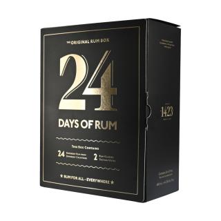 Rumový kalendár 2024 - 24 Days of Rum 41,3% 24x0,02L v kartóne + 2 poháre