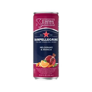 SanPellegrino Granátové jablko-Pomaranč 0,33L (kartón 24ks)  + zálohové obaly (3,60€)