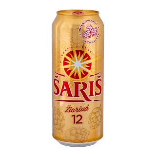 Šariš Žiarivá 12° 0,5L plech (balenie 24ks)  + zálohové obaly (3,60€)