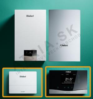Vaillant VU 25CS/1-7 ecoTEC exclusive IoniDetect + VIH Q 75 B vedľa kotla + sensoCOMFORT 720 + sensoNET VR 921