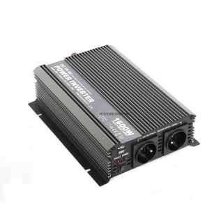 CAR1600 Menič napätia z 24V na 230V + USB, 1600W (Menič napätia CAR1600-24V)