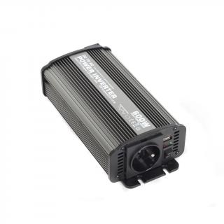 CAR600-24V Menič napätia z 24V na 230V + USB, 600W (CAR600-24V Menič napätia z 24V na 230V + USB, 600W)