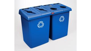 Gluton recyklačná stanica na 4 druhy odpadu Rubbermaid (Gluton triediaca recyklačná stanica na 4 druhy odpadu Rubbermaid)