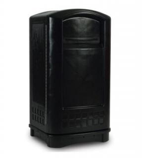 Kôš Landmark Junior s popolníkom 132,5litr. čierný Rubbermaid (Odpadkový kôš Landmark Junior s popolníkom 132,5 L Rubbermaid)