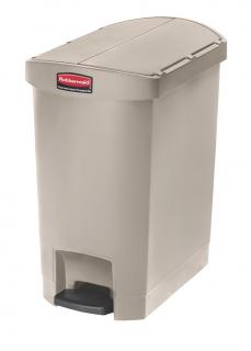 Kôš nášlapný End STEP SLIM JIM 30litr. béžový Rubbermaid (Odpadkový nášlapný kôš STEP SLIM JIM 30litr. Rubbermaid preklap. veko béžový)