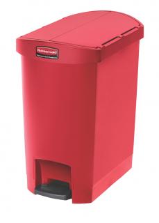 Kôš nášlapný End STEP SLIM JIM 30litr. červený Rubbermaid (Odpadkový nášlapný kôš STEP SLIM JIM 30litr. Rubbermaid preklap.veko červený)