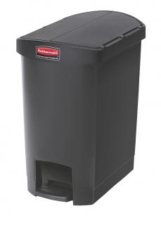 Kôš nášlapný End STEP SLIM JIM 50litr. čierny Rubbermaid (Odpadkový nášlapný kôš STEP SLIM JIM 50litr. Rubbermaid preklap.vekom čierny)