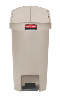 Kôš nášlapný End STEP SLIM JIM 90litr. béžový Rubbermaid (Odpadkový nášlapný kôš STEP SLIM JIM 90litr. Rubbermaid preklap. veko béžový)