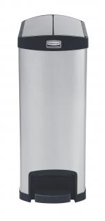 Kôš nášlapný End STEP SLIM JIM nerezový 50l Rubbermaid (Odpadkový nášlapný kôš STEP SLIM JIM 50litr. Rubbermaid preklap. veko NEREZ)