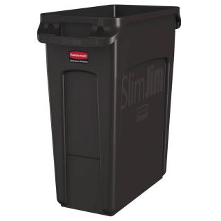 Kôš SLIM JIM 87l hnedý Rubbermaid (Odpadkový plastový kôš SLIM JIM 87litr. Rubbermaid)