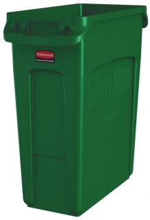 Kôš SLIM JIM 87l zelený Rubbermaid (Odpadkový plastový kôš SLIM JIM 87litr. Rubbermaid zelený)