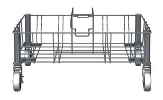 Podvozok DOUBLE stainless pod SLIM JIM 60l a 87l koše Rubbermaid (Podvozok DOUBLE oceľový pre koše SLIM JIM 60l a 87l Rubbermaid)