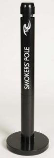 Popolník SMOKER POLE  čierný Rubbermaid (Popolník SMOKER POLE  čierný pre exterier aj interier)
