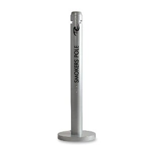Popolník SMOKER POLE  šedostrieborný Rubbermaid (Popolník SMOKER POLE  šedostrieborný pre exterier aj interier)