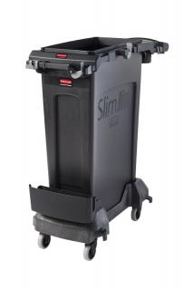 SLIM JIM® SINGLE-STREAM CLEANING CART KIT, 87 litrov Black Rubbermaid (Čistiaci kôš - vozík Rubbermaid Commercial Single-Stream Slim Jim® 87litr.)