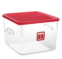 Štvorcová gastronádoba 11,4 l číra Rubbermaid červená (Štvorcová nádoba číra 11,4l červená)