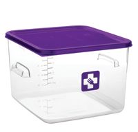 Štvorcová gastronádoba 11,4 l číra Rubbermaid fialová (Štvorcová nádoba číra 11,4l fialová)