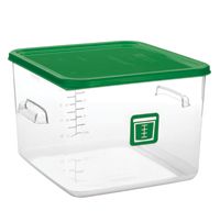 Štvorcová gastronádoba 11,4 l číra Rubbermaid zelená (Štvorcová nádoba číra 11,4l zelená)