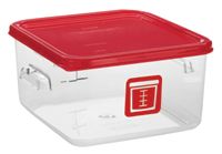 Štvorcová gastronádoba 3,8l číra Rubbermaid červená (Štvorcová nádoba číra 3,8l červená)