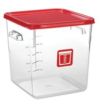 Štvorcová gastronádoba 7,6 l číra Rubbermaid červená (Štvorcová nádoba 7,6l červená)
