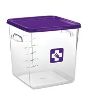 Štvorcová gastronádoba 7,6 l číra Rubbermaid fialová (Štvorcová nádoba číra 7,6l fialová)