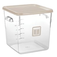 Štvorcová gastronádoba 7,6 l číra Rubbermaid hnedá (Štvorcová nádoba číra 7,6l hnedá)