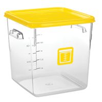 Štvorcová gastronádoba 7,6 l číra Rubbermaid žltá (Štvorcová nádoba číra 7,6l žltá)