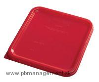 Štvorcové veko veľké pre gastronádobu 11,4l Rubbermaid červená (Veko štvorcové červené pre nádobu 11,4l)