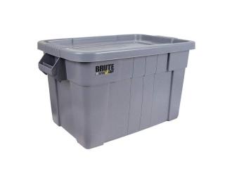 Úložný box BRUTE® 14 GAL TOTE s vekom 53litr. Šedý Rubbermaid (BRUTE® 14 GAL TOTE úložný box s vekom šedý 53l)