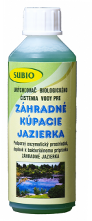 Urýchľovač Biologického čistenia vody pre záhradné kúpacie jazierka 80ml Subio (Urýchľovač Biologického čistenia vody pre záhradné kúpacie jazierka 80ml baktérie a enzýmy do jazierok)