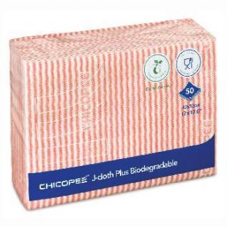 Utierka J-Cloth® PLUS BIODEGRADABLE červená bal/50ks (Netkaná biologicky rozložiteľná čistiaca utierka Chicopee J-Cloth® PLUS bal/50ks ČERVENA PBM)