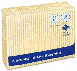 Utierka J-Cloth® PLUS BIODEGRADABLE žltá bal/50ks (Netkaná biologicky rozložiteľná čistiaca utierka Chicopee J-Cloth® PLUS bal/50ks ŽLTA PBM)