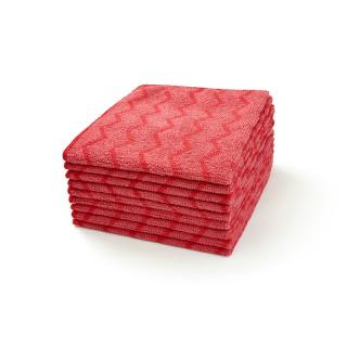 Utierky Mikrovláknové červené 40x40cm 1 x12ks Hygen Premium Quality Rubbermaid (utierky z mikrovlákna HYGEN Premium 1 x12ks mikrofáza Rubbermaid červená)