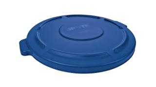 VEKO plné modré pre BRUTE kôš okrúhly 121l šedý (Veko plné na Brute kôš okrúhly 121l Rubbermaid šedý)