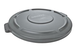 VEKO plné šedé pre BRUTE kôš okrúhly 121l šedý (Veko plné na Brute kôš okrúhly 121l Rubbermaid šedý)