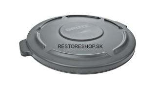 VEKO plné šedé pre BRUTE kôš okrúhly 208l (Veko plné na Brute kôš okrúhly 208l Rubbermaid)