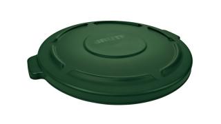 VEKO plné tmavozelené pre BRUTE kôš okrúhly 75l (Veko plné na Brute kôš okrúhly 75l Rubbermaid)