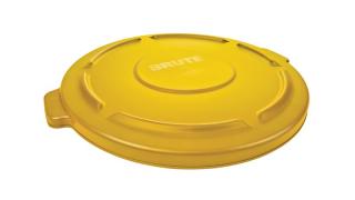 VEKO plné žlté pre BRUTE kôš okrúhly 75l (Veko plné na Brute kôš okrúhly 75l Rubbermaid)